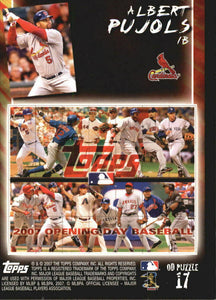 Albert Pujols 2007 Topps Opening Day Puzzle Series Mint Card   #P17