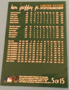 Ken Griffey 1997 Circa Limited Access Statcruncher Series Mint Card #5