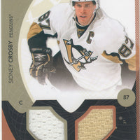 Sidney Crosby 2010 2011 Upper Deck SPx "Winning Materials" DUAL Game Used Jerseys (White/Tan)