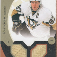 Sidney Crosby 2010 2011 Upper Deck SPx "Winning Materials" DUAL Game Used Jerseys (Tan)