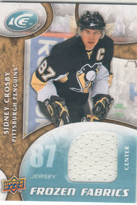 Sidney Crosby 2009 2010  Upper Deck Ice " Frozen Fabrics" Game Used Jersey