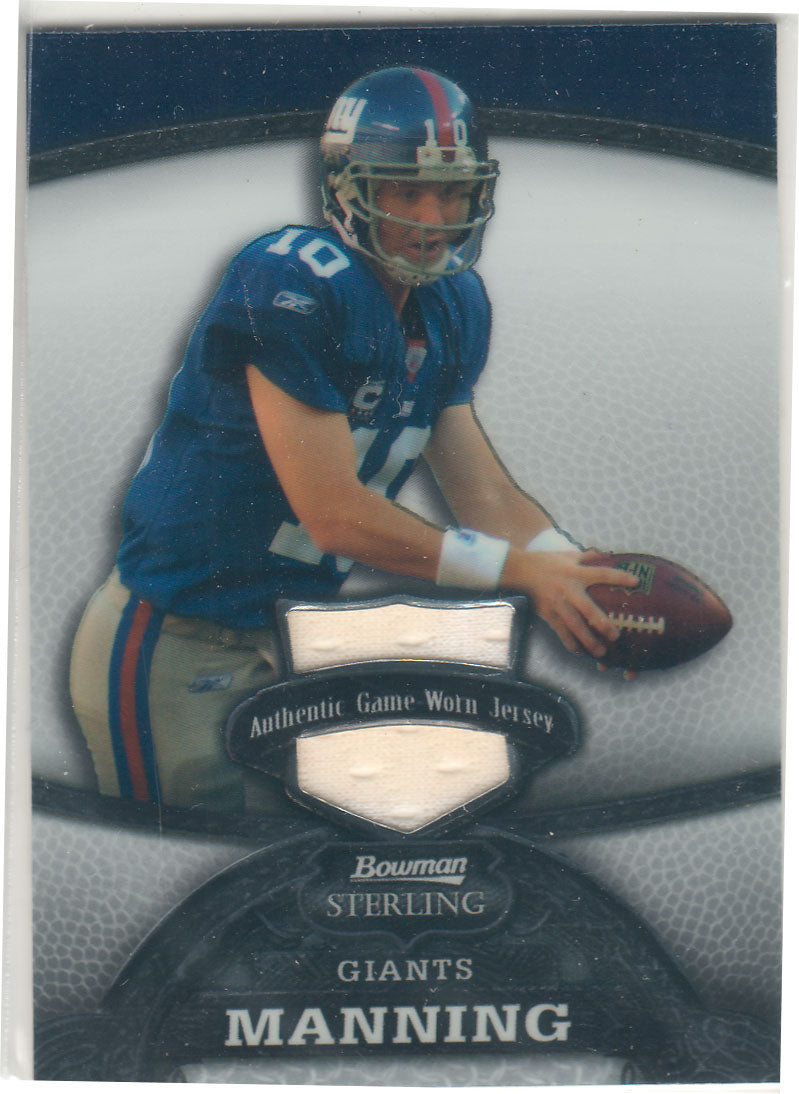Eli Manning 2008 Bowman Sterling Game Used Jersey #370/389