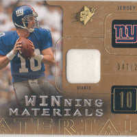 Eli Manning 2009 Upper Deck SPx Winning Materials Game Used Jersey #47/249