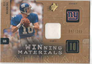 Eli Manning 2009 Upper Deck SPx Winning Materials Game Used Jersey #47/249