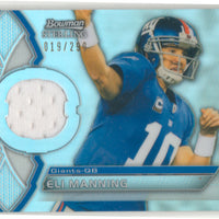 Eli Manning 2011 Bowman Sterling Game Used Jersey #19/299