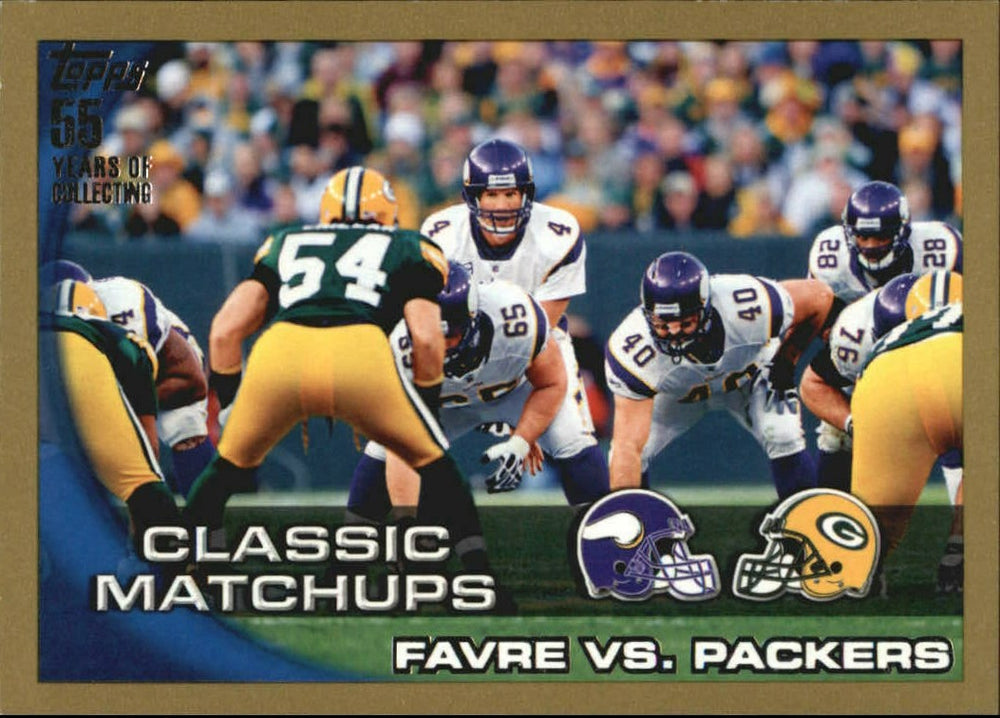 Brett Favre vs. Packers 2010 Topps GOLD Series Mint Card #281 SERIAL #893/2010