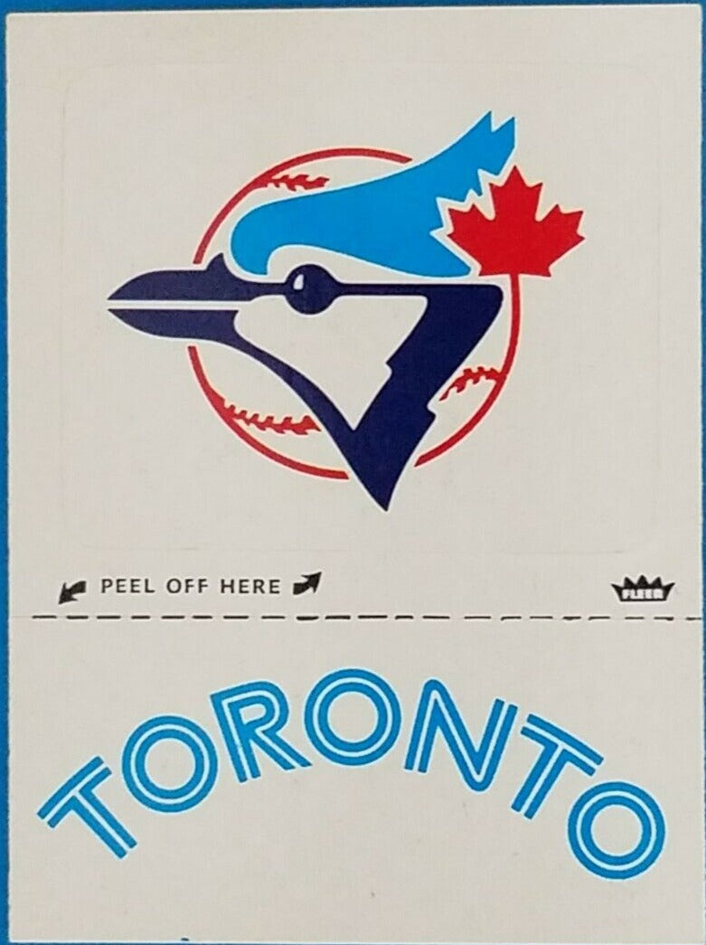 Toronto Blue Jays 1981 Fleer Logo Sticker Series Mint Card