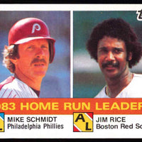 Mike Schmidt / Jim Rice 1984 Topps "83" Home Run Leaders Series Card #132