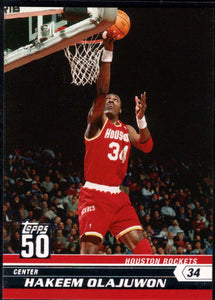 Hakeem Olajuwon 2007 2008 Topps 50th Anniversary Series Mint Card #46