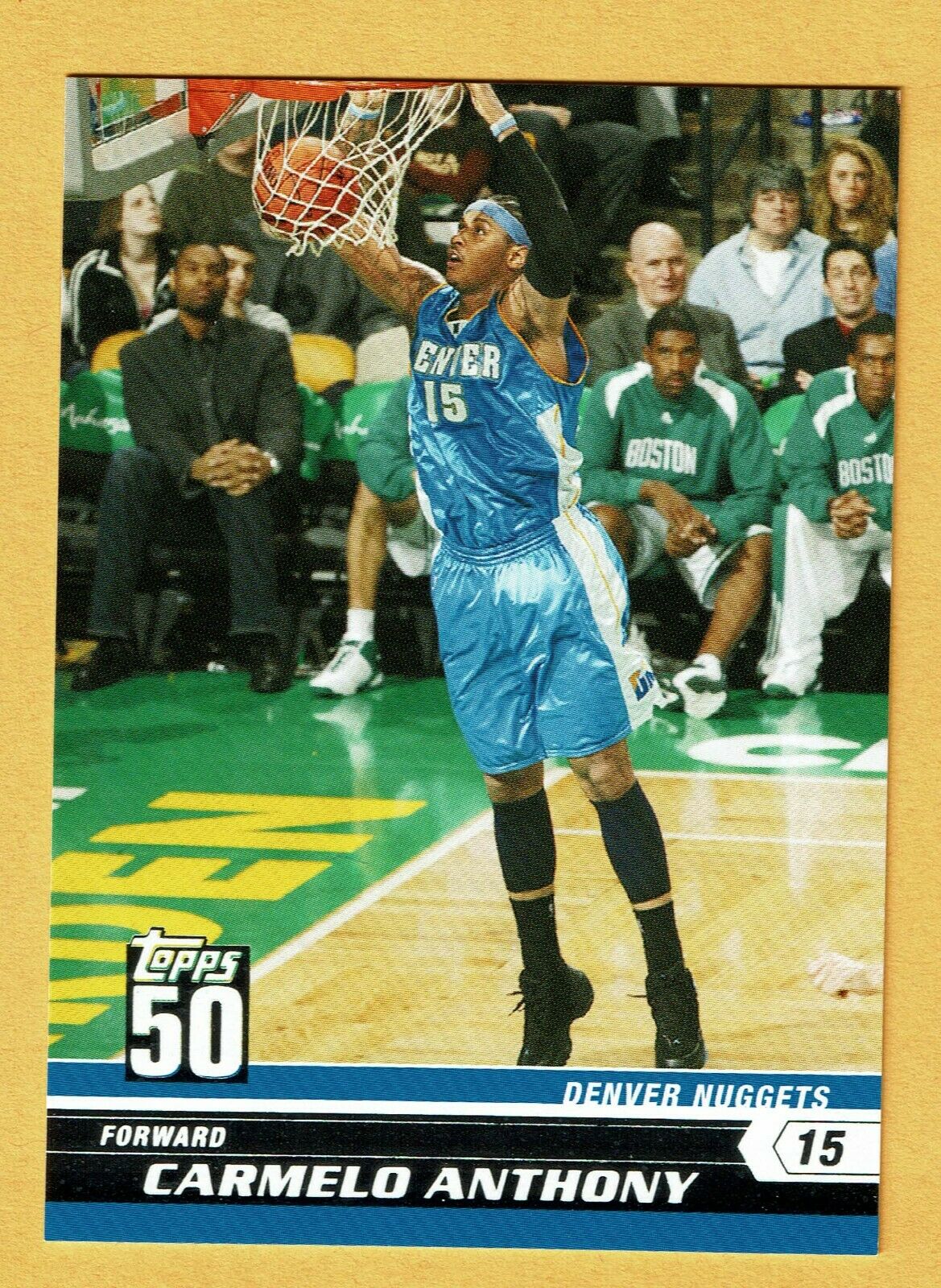 Sold at Auction: 2007-08 Topps 50th Anniversary Carmelo Anthony Insert Card  #15