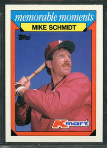 Mike Schmidt 1988 Topps Kmart Memorable Moments Series Card #25