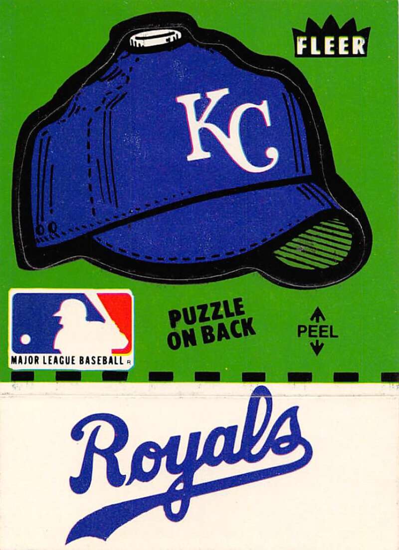 Kansas City Royals 1981 Fleer Logo Cap Sticker Series Mint Card