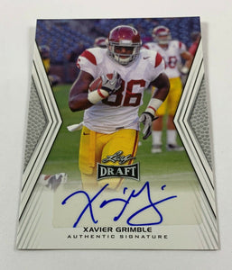 Xavier Grimble 2014 Leaf Draft AUTOGRAPHED Mint ROOKIE Card #A-XGI