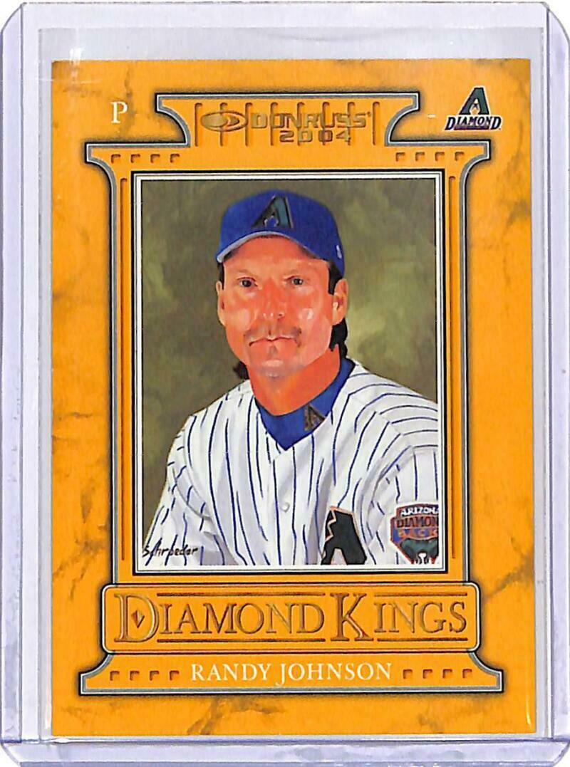 Randy Johnson 2004 Donruss Diamond Kings Insert Series Mint Card #DK10. Serial #2065/2500