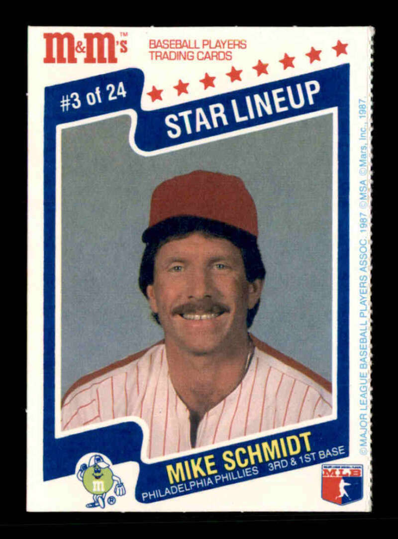 Mike Schmidt 1987 M&M's Star Lineup Series Card #3