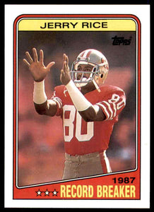 Jerry Rice 1988 Topps Record Breaker Series Mint Card #6