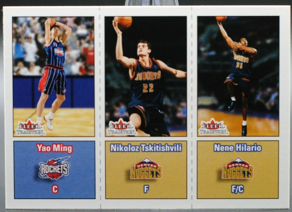 Yao Ming / Nene 2002 2003 Fleer Tradition Series Mint ROOKIE Card #285