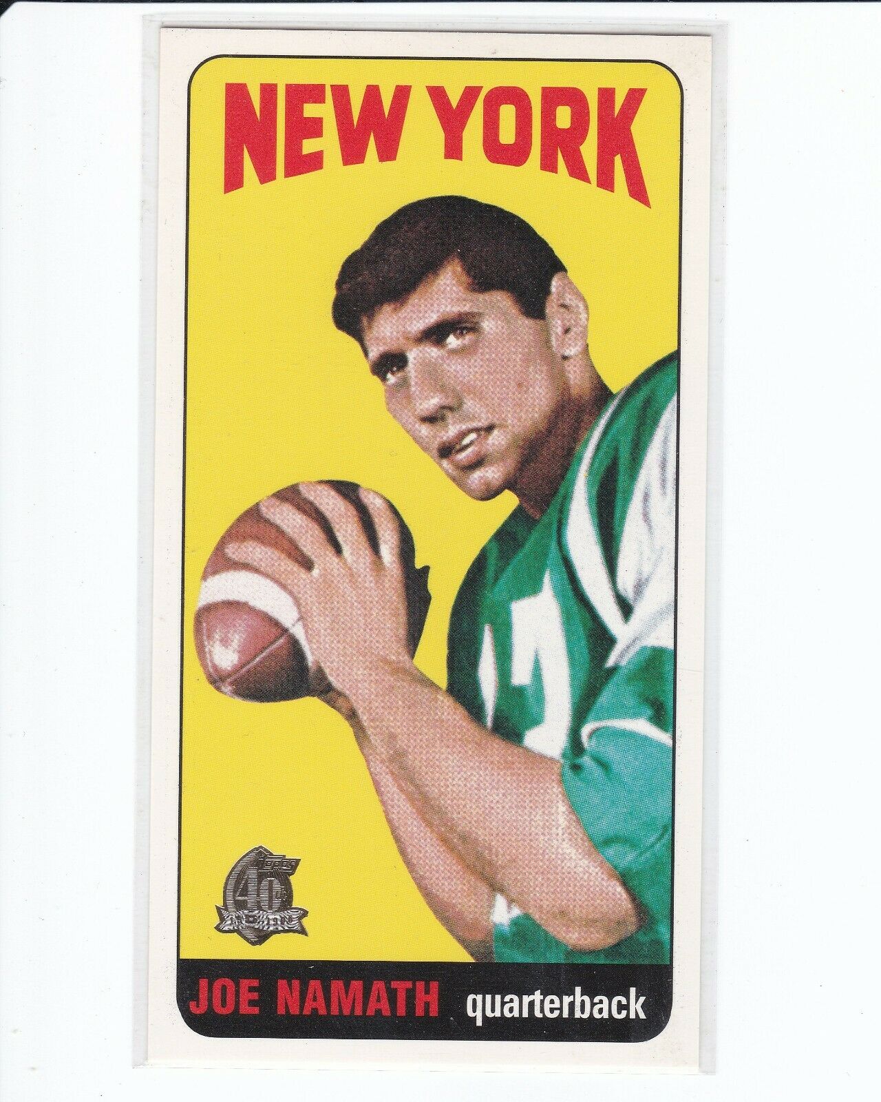 Lot - (VGEX) 1966 Topps Joe Namath #96 Football Card (2nd Year