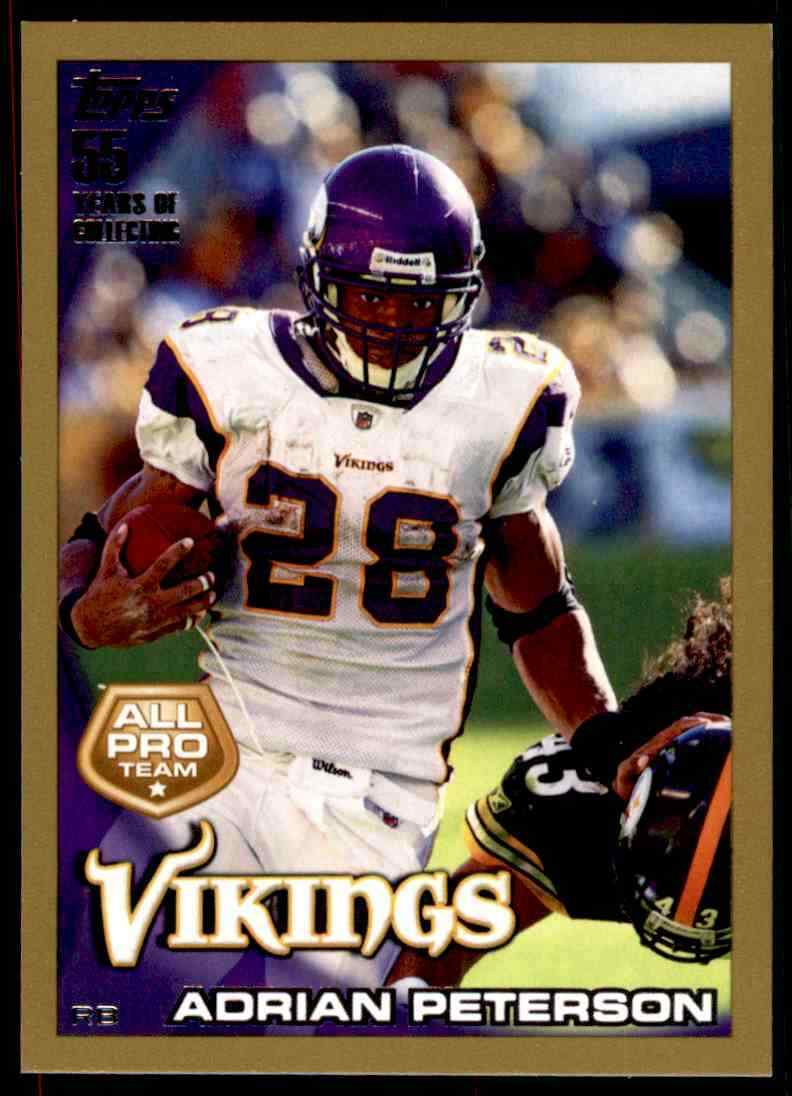 Adrian Peterson 2010 Topps GOLD Series Mint Card #103  SERIAL #801/2010