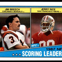 Jerry Rice 1988 Topps 1987 NFL Scoring Leaders Series Mint Card #218