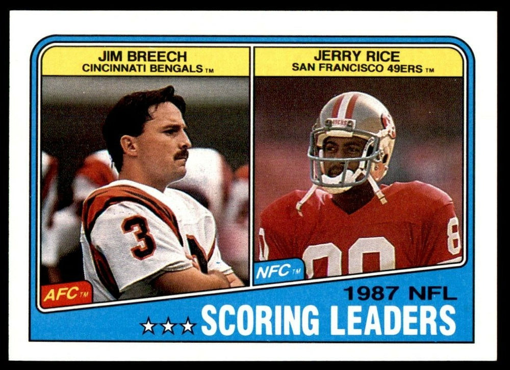 Jerry Rice 1988 Topps 1987 NFL Scoring Leaders Series Mint Card #218