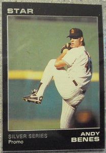 Andy Benes 1990 Star Company SILVER PROMO Mint Card. ONLY 400 MADE!