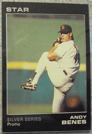 Andy Benes 1990 Star Company SILVER PROMO Mint Card. ONLY 400 MADE!