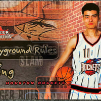 Yao Ming 2002  2003 Fleer Tradition Playground Rules Insert Series Mint  ROOKIE Card #PR1