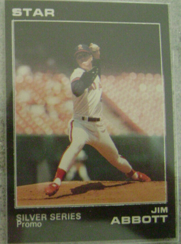 Jim Abbott 1990 Star Company SILVER PROMO Mint Card. ONLY 400 MADE!