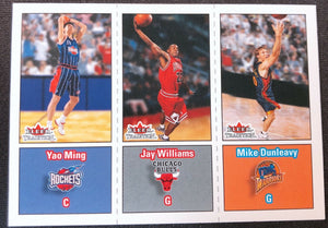 Yao Ming / Williams / Dunleavy 2002 2003 Fleer Tradition Series Mint ROOKIE Card #271
