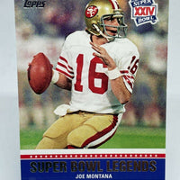 Joe Montana  2011 Topps Super Bowl Legends Series Mint Card #SBL-XXIV