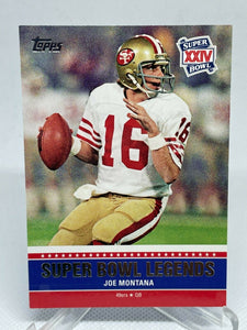 Joe Montana  2011 Topps Super Bowl Legends Series Mint Card #SBL-XXIV