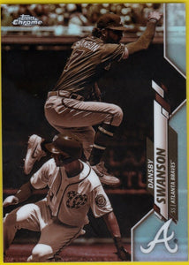 Dansby Swanson 2020 Topps Chrome Sepia Refractor Series Mint Card  #65
