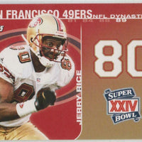Jerry Rice 2008 Topps NFL Dynasties Series Mint Card  #DYNJR2