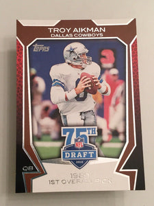 Troy Aikman 2010 Topps Draft 75th Anniversary Series Mint Card #75DA40