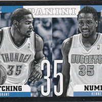 Kevin Durant and Kenneth Faried 2012 2013 Panini Matching Numbers Series Mint Card #4