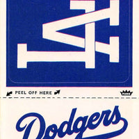 Los Angeles Dodgers 1981 Fleer Logo Sticker Series Mint Card