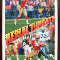 Joe Montana/Jerry Rice 1991 Upper Deck Aerial Threats Series Mint Card #35