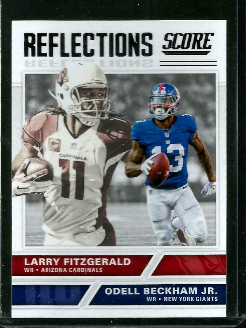 Odell Beckham Jr. 2017 Score Reflections Series Mint Card #10 with Larry Fitzgerald