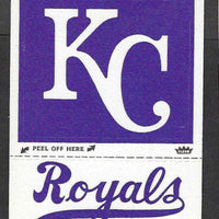 Kansas City Royals 1981 Fleer Logo Sticker Series Mint Card