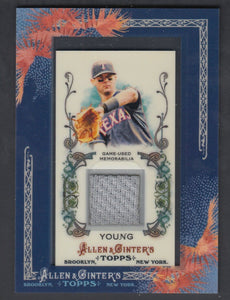 Michael Young 2011 Topps Allen & Ginter's Framed Mini Relics Game Used Jersey  #AGR-MY