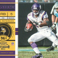 Adrian Peterson 2011 Playoff Contenders Season Ticket Series Mint Card #74
