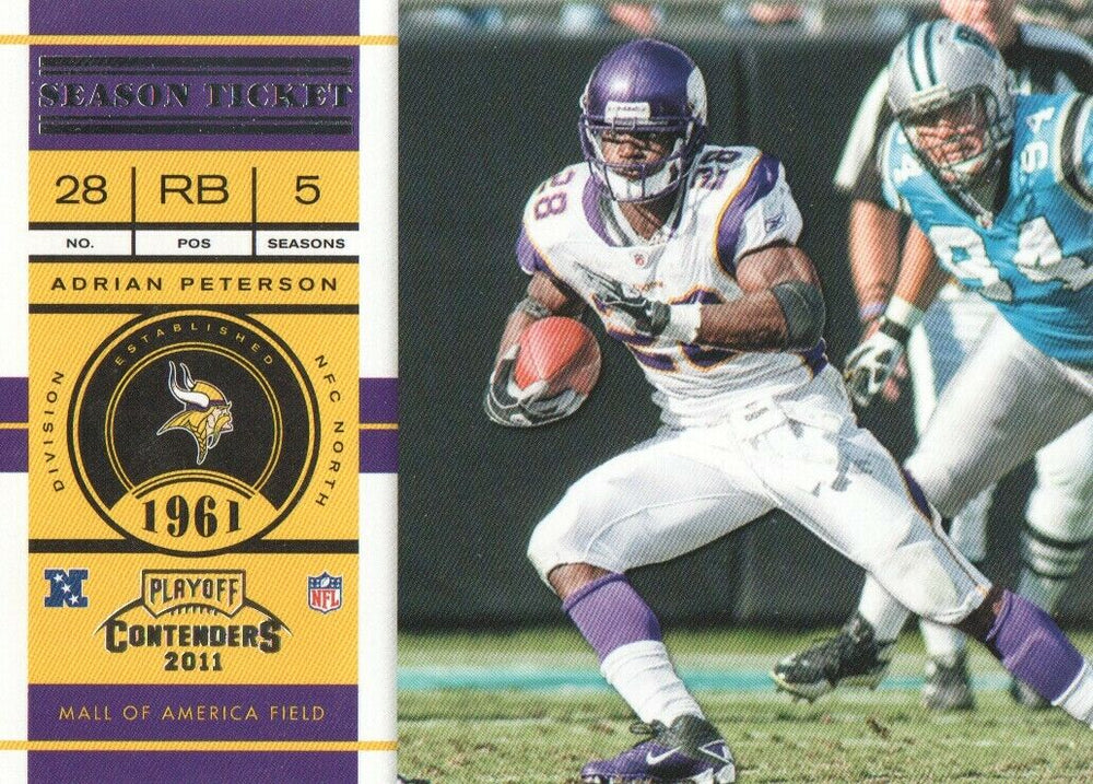 Adrian Peterson 2011 Playoff Contenders Season Ticket Series Mint Card #74