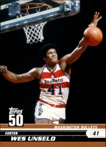 Wes Unseld 2007 2008 Topps 50th Anniversary Series Mint Card #42