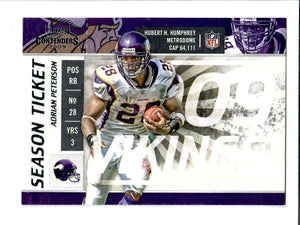 Adrian Peterson 2009 Playoff Contenders Season Ticket Series Mint Card #55