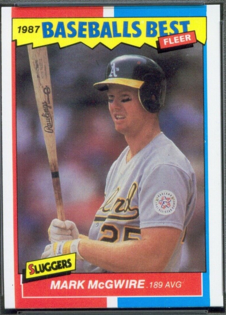 Mark McGwire 1987 Fleer Baseballs Best Sluggers Series Mint ROOKIE Card #26