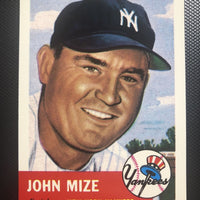 John Mize 1991 Topps Archives 1953 Reprint Series Mint Card #77