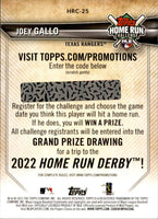 Joey Gallo 2021 Topps Home Run Challenge  Series Mint Card #HRC-25
