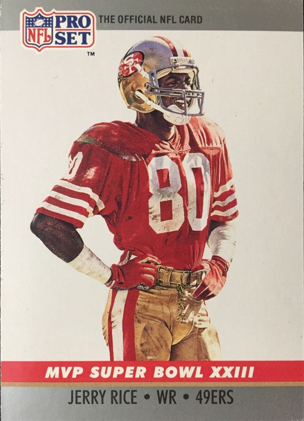 Jerry Rice 1990 Pro Set MVP Super Bowl XXIII Series Mint Card #23