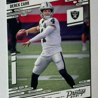 Derek Carr 2021 Panini Prestige Series Mint Card #141